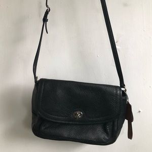 Black crossbody leather Coach purse